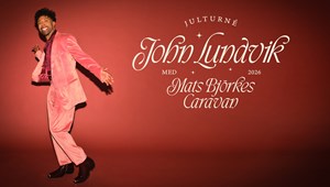 John Lundvik med Mats Björkes Caravan